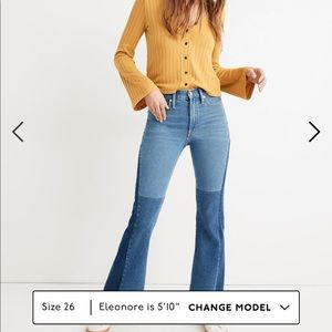 Madewell x ISKO™ Patchwork Rigid Flare Jeans